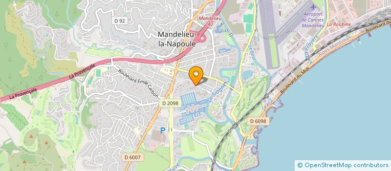 localisation de l'entreprise SOCIETE PARTFOUR CANNES INTERNATIONAL  MANDELIEU-LA-NAPOULE