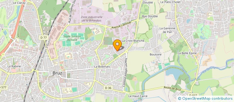 localisation de l'entreprise SOCIETE PATRICK LEPAROUX  BRUZ