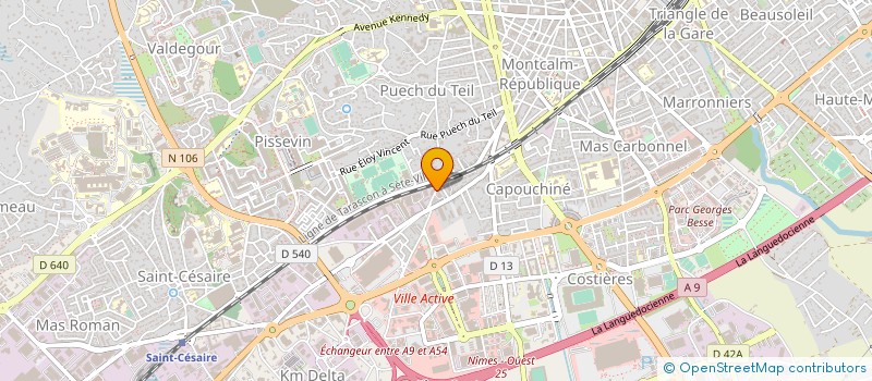 localisation de l'entreprise SOCIETE PAYSAGISTE DE LA REGION DE NIMES à NIMES
