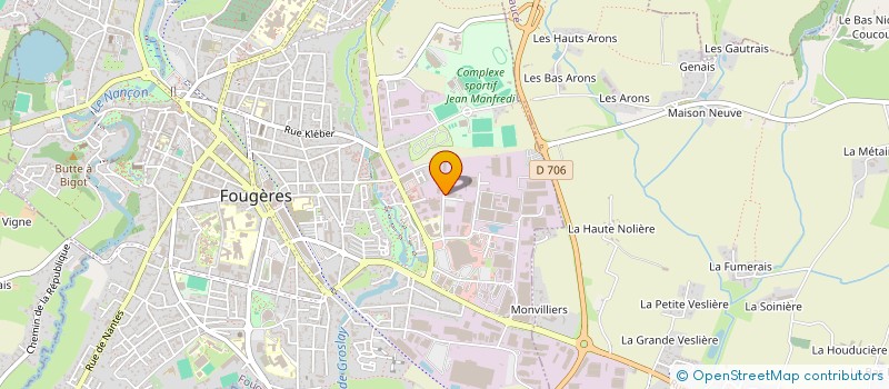 localisation de l'entreprise SOCIETE PECHARD  FOUGERES