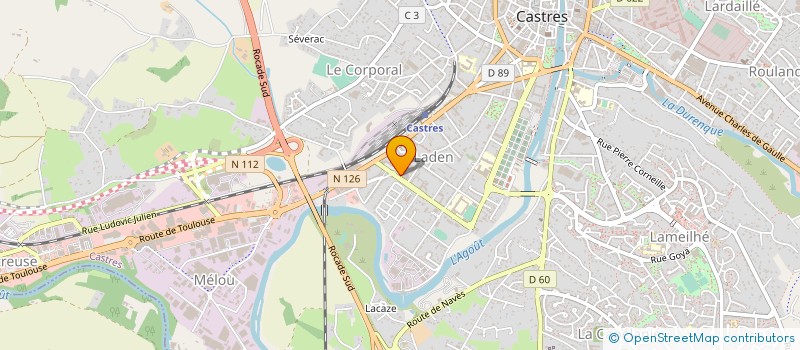 localisation de l'entreprise SOCIETE PEGNAD  CASTRES