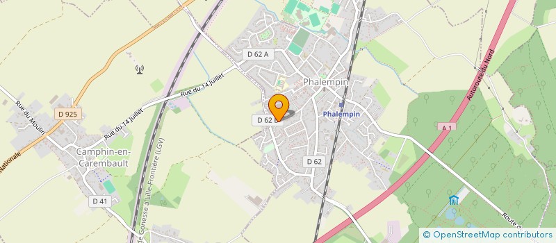 localisation de l'entreprise SOCIETE PERCAGE USINAGE DU CAREMBAULT  PHALEMPIN