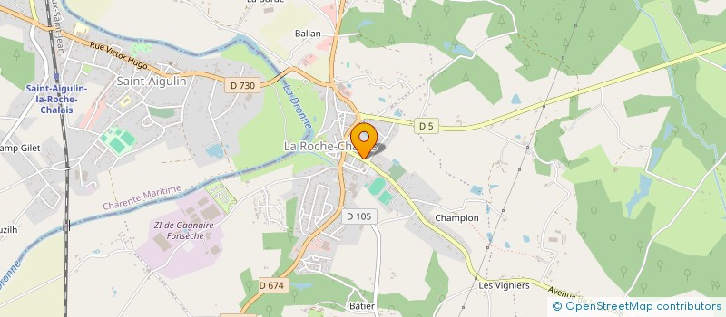 localisation de l'entreprise SOCIETE PERIGOURDINE DE LOCATION à LA ROCHE-CHALAIS