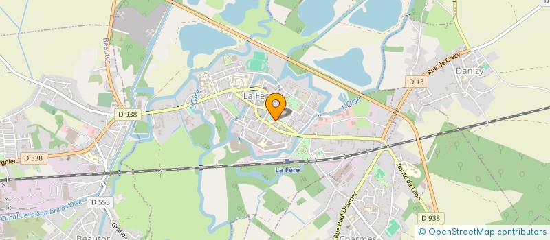 localisation de l'entreprise SOCIETE PICARDE D'AMELIORATION DE L'HABITAT à LA FERE