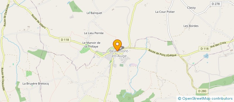 localisation de l'entreprise SOCIETE PIERRE BOINET à BEAUMONT-EN-AUGE