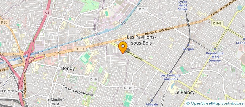 localisation de l'entreprise SOCIETE PINEL ET MORAND FRERES  LES PAVILLONS-SOUS-BOIS