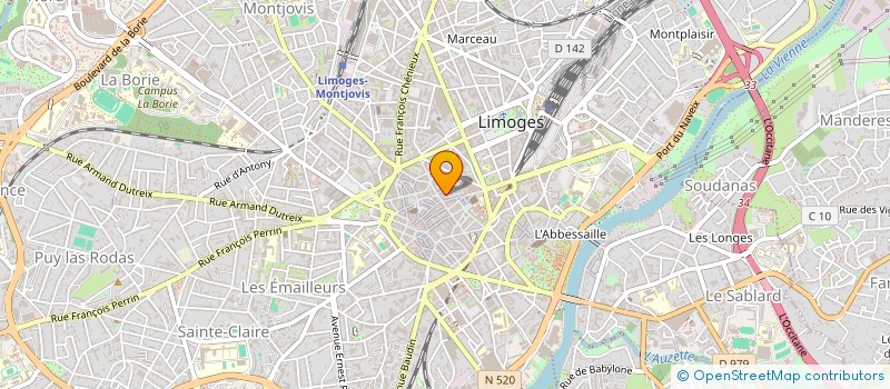 localisation de l'entreprise SOCIETE PLAISIR SPORT ET DISTRIBUTION à LIMOGES