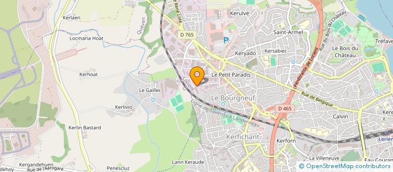 localisation de l'entreprise SOCIETE PLAQUISTE SOPLAC à LORIENT
