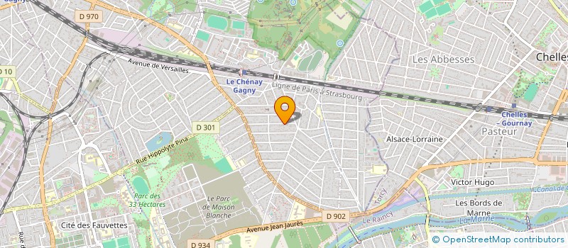 localisation de l'entreprise SOCIETE PLOMBERIE CHAUFFAGE ET SANITAIRE à GAGNY