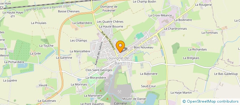 localisation de l'entreprise SOCIETE POIRIER  LOUVIGNE-DE-BAIS