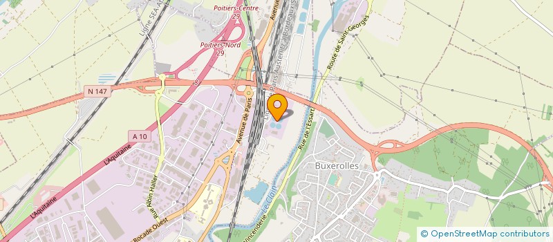 localisation de l'entreprise SOCIETE POITEVINE D'ENROBAGE à POITIERS