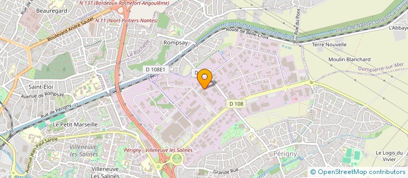 localisation de l'entreprise SOCIETE POITEVINE D'EXPLOITATION CINEMATOGRAPHIQUE S.P.E.C. à PERIGNY