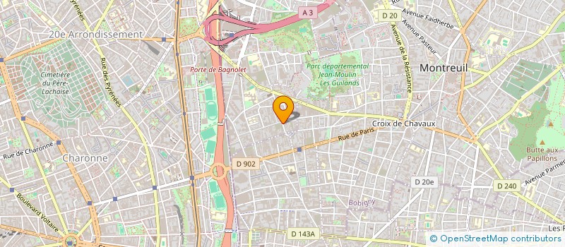 localisation de l'entreprise SOCIETE POR à BAGNOLET