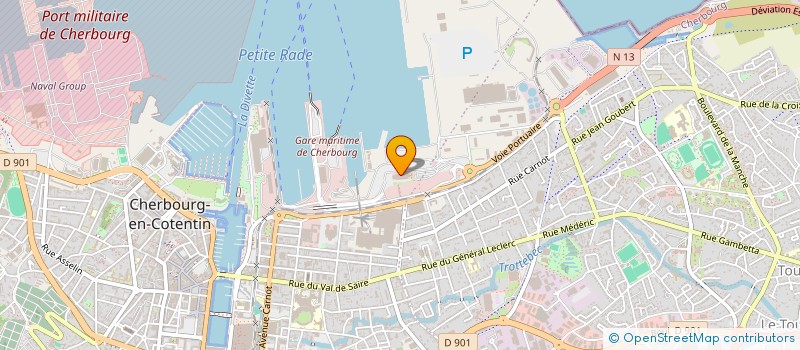 localisation de l'entreprise SOCIETE PORTUAIRE D'EXPLOITATION DU PORT DE CHERBOURG  CHERBOURG-EN-COTENTIN