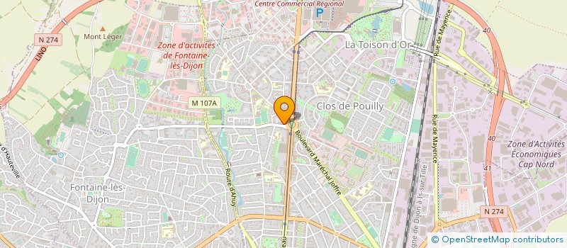 localisation de l'entreprise SOCIETE POUR L'ACHAT LA VENTE LA RESTAURATION D'IMMEUBLES ANCIENS ET LE LOTISSEMENT à DIJON