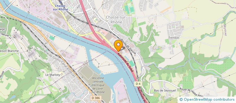 localisation de l'entreprise SOCIETE POUR L'EQUIPEMENT DE LA PERSONNE ET DE LA MAISON à CHASSE-SUR-RHONE