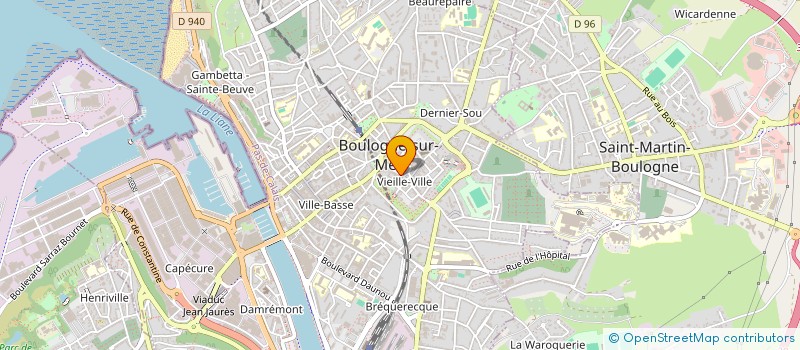localisation de l'entreprise SOCIETE POUR LA MAITRISE D'OEUVRE, ETUDES ET COORDINATION DU BATIMENT à BOULOGNE-SUR-MER