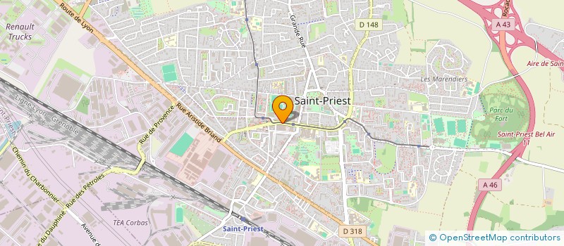 localisation de l'entreprise SOCIETE POYET SA à SAINT-PRIEST