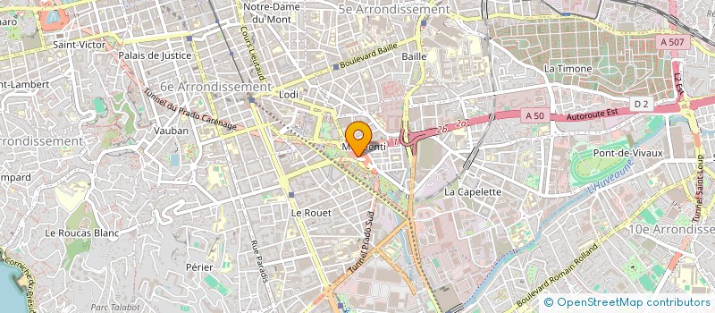 localisation de l'entreprise SOCIETE PRADO SUD à MARSEILLE 10EME
