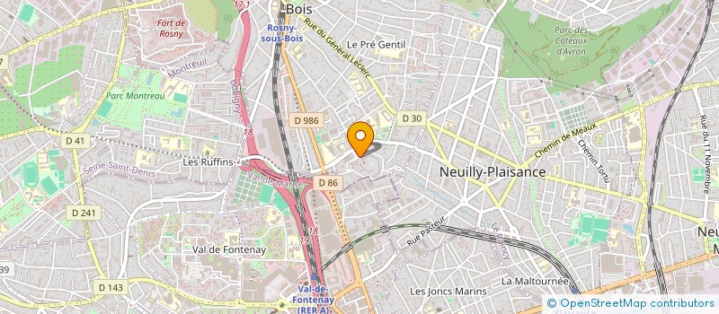 localisation de l'entreprise SOCIETE PRESSING DES ROSIERS à ROSNY-SOUS-BOIS