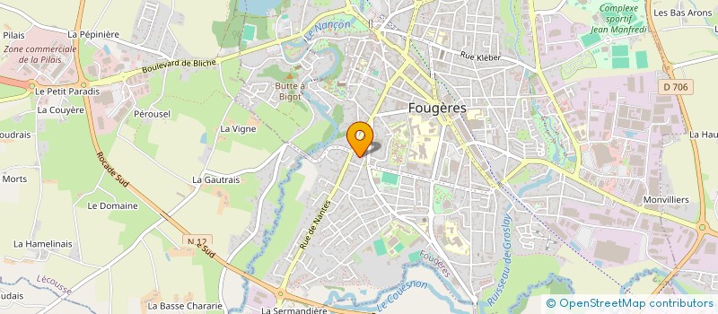 localisation de l'entreprise SOCIETE PRESTI-CONFORT BERTIN à FOUGERES