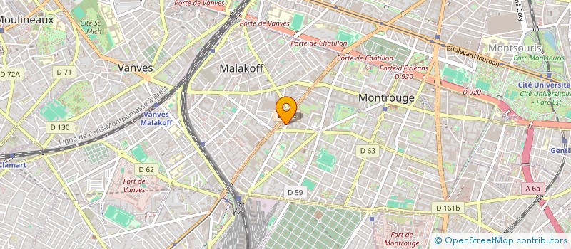 localisation de l'entreprise SOCIETE PREVOST  MONTROUGE