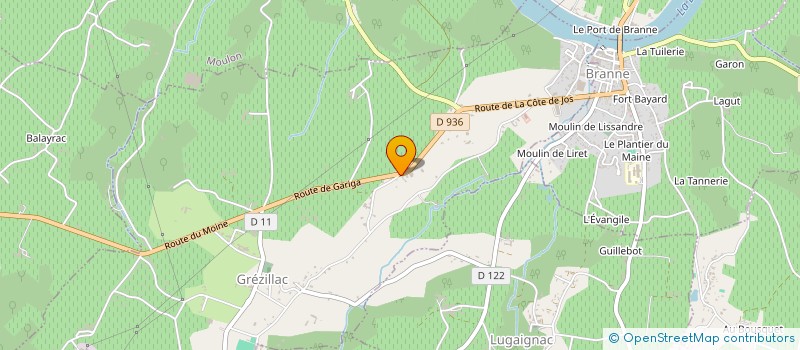 localisation de l'entreprise SOCIETE PREVOT à GREZILLAC