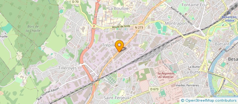 localisation de l'entreprise SOCIETE PROMATEL à BESANCON