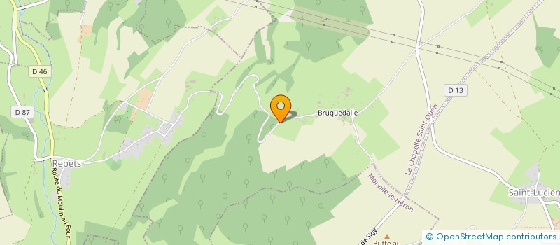 localisation de l'entreprise SOCIETE PROTECTION FAUNE ET FLORE BRAYONNES REFUGE DE LA BRUQUEDALLE  LA CHAPELLE-SAINT-OUEN