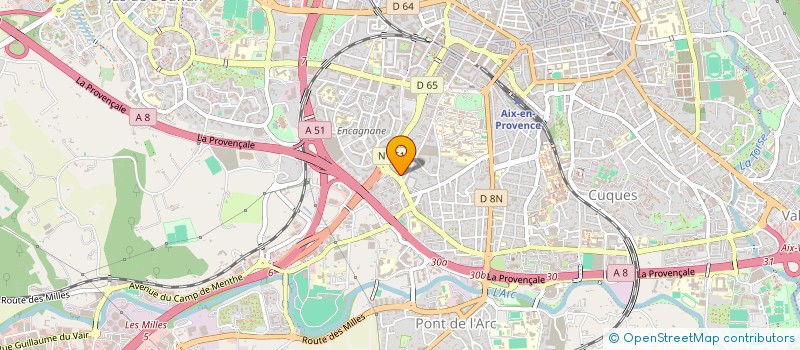 localisation de l'entreprise SOCIETE PROVENCALE DE CONSTRUCTION ET D'URBANISME  AIX-EN-PROVENCE