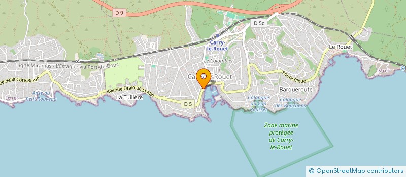 localisation de l'entreprise SOCIETE PROVENCALE DE HOLDING D'AVANTAGES RESTAURANTS  CARRY-LE-ROUET