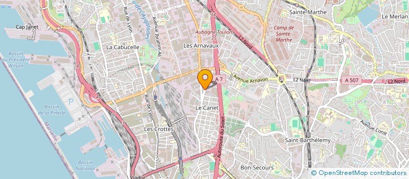 localisation de l'entreprise SOCIETE PROVENCALE DE MACONNERIE  MARSEILLE