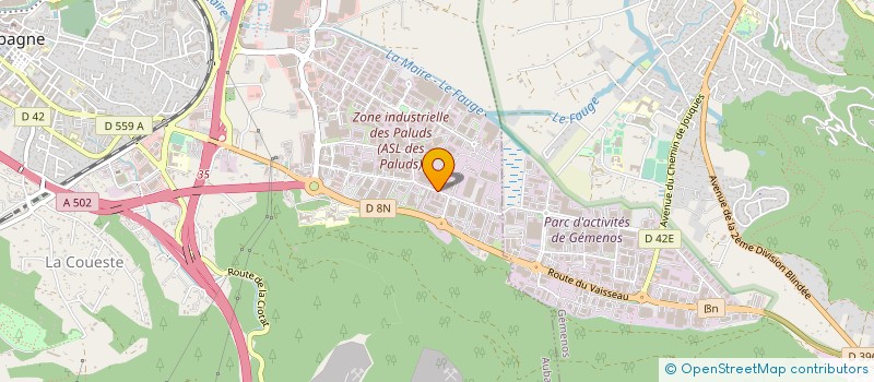 localisation de l'entreprise SOCIETE PROVENCALE DE RELIURE APIK  AUBAGNE