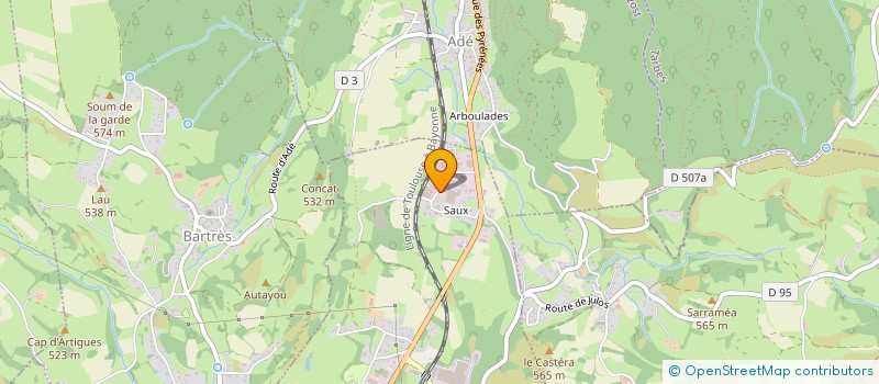 localisation de l'entreprise SOCIETE PYRENEENNE D'INSTALLATIONS ET CREATIONS DE CUISINES  SAINT-LANNE