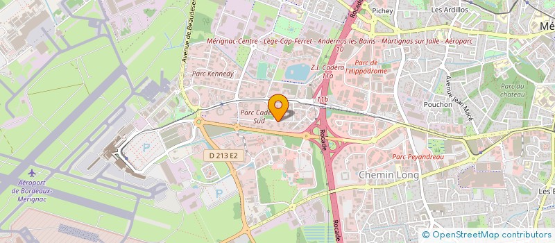 localisation de l'entreprise SOCIETE PYROPLUS à MERIGNAC