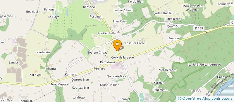localisation de l'entreprise SOCIETE QUENTEL à LA FOREST-LANDERNEAU
