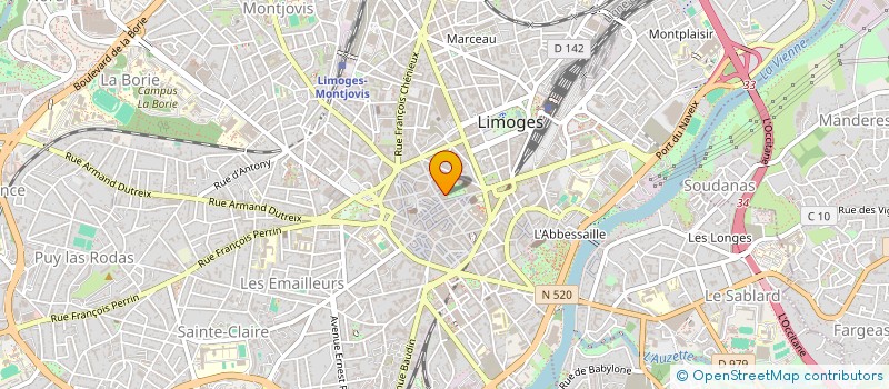 localisation de l'entreprise SOCIETE QUENTIN SPORT ET DISTRIBUTION à LIMOGES