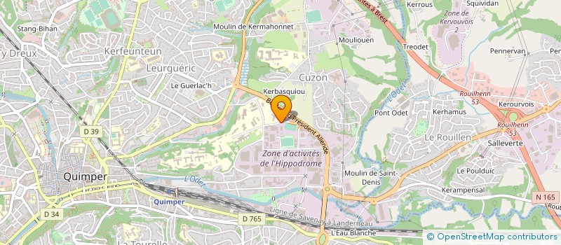 localisation de l'entreprise SOCIETE QUIMPEROISE D'HOTELLERIE 2 à QUIMPER