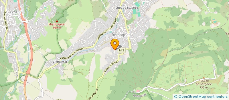 localisation de l'entreprise SOCIETE R.G.  ROMAGNAT