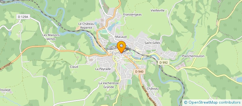 localisation de l'entreprise SOCIETE RAYMOND à EYMOUTIERS