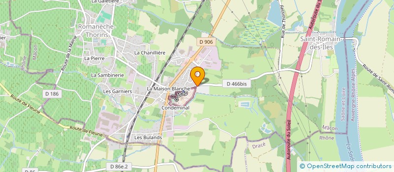 localisation de l'entreprise SOCIETE RENE LIVET  ROMANECHE-THORINS