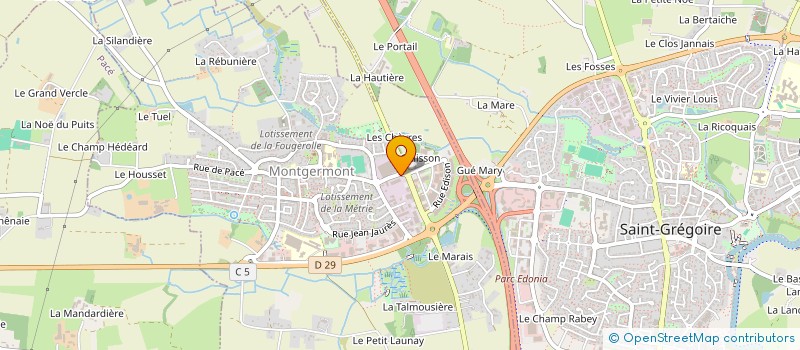 localisation de l'entreprise SOCIETE RENNAISE DE RANGEMENT à MONTGERMONT