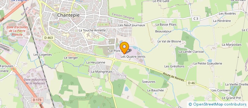 localisation de l'entreprise SOCIETE RENNAISE DE TRAVAUX PUBLICS  CHANTEPIE