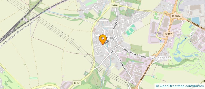 localisation de l'entreprise SOCIETE RESEAUX TELECOM  LE THILLAY