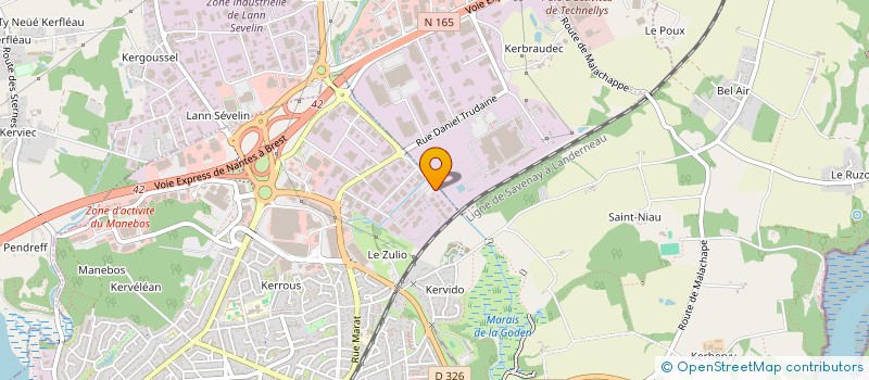 localisation de l'entreprise SOCIETE RIVOAL LORIENT à LANESTER