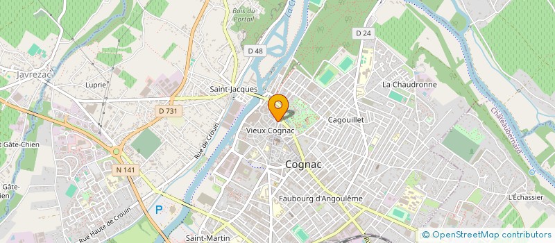 localisation de l'entreprise SOCIETE ROCK à COGNAC