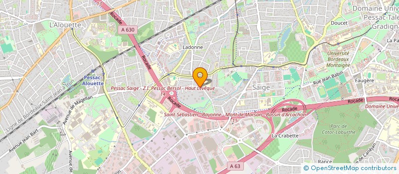 localisation de l'entreprise SOCIETE ROMAIN  PESSAC