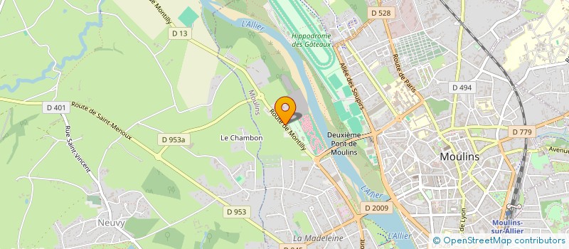 localisation de l'entreprise SOCIETE SABLIERES DE MOULINS à MOULINS
