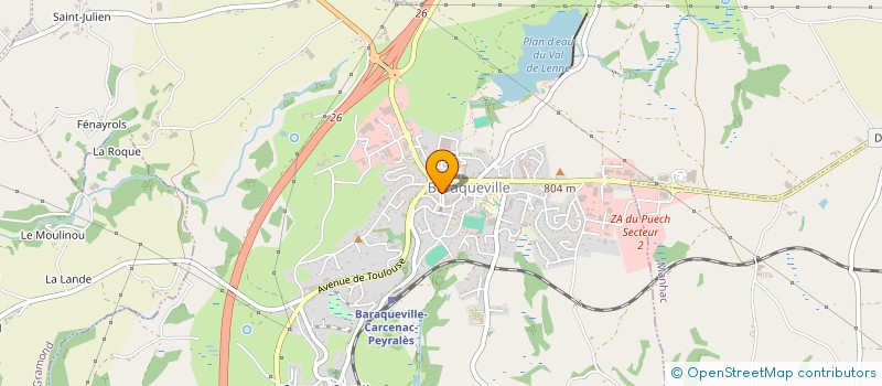 localisation de l'entreprise SOCIETE SACRISPEYRE ET COMPAGNIE à BARAQUEVILLE