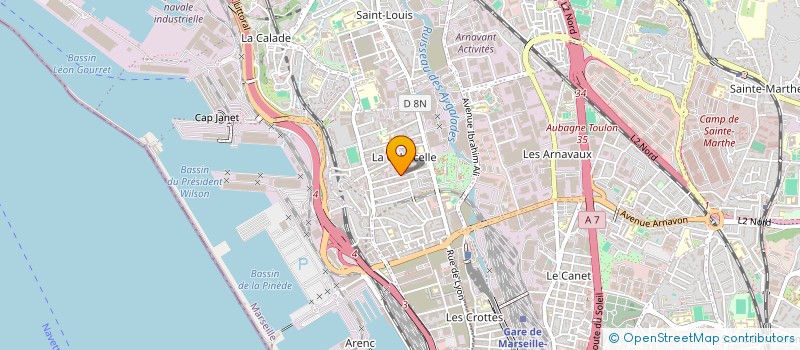 localisation de l'entreprise SOCIETE SASU GARAGE MEDITERRANEE à MARSEILLE